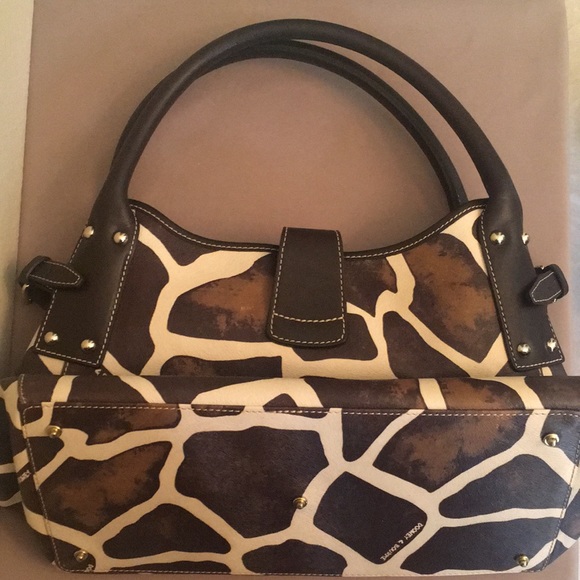 Dooney & Bourke Leather Lock Logo  Lg/Giraffe - Picture 15 of 16